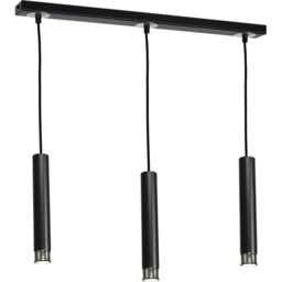 Milagro Dani Black and Chrome 3 Pendant Lamp 230V - Size: 6 x 60 x 90cm - Wilko - thumbnail 7