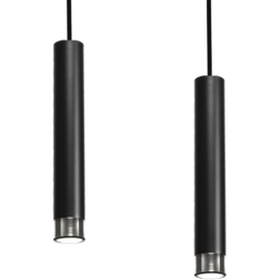 Milagro Dani Black and Chrome 3 Pendant Lamp 230V - Size: 6 x 60 x 90cm - Wilko - thumbnail 3