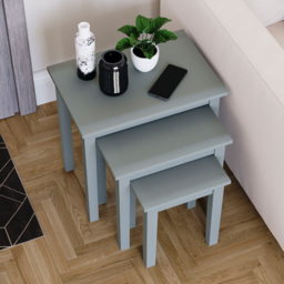 Vida Designs Yorkshire Grey Nest of Tables Set of 3 - Wilko - thumbnail 5