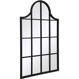 MirrorOutlet The Arcus Black Framed Arched Garden Wall Mirror 104 x 62cm - Size: 104 x 62 x 3cm - Wilko - thumbnail 4