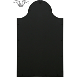 MirrorOutlet The Arcus Black Framed Arched Garden Wall Mirror 104 x 62cm - Size: 104 x 62 x 3cm - Wilko - thumbnail 5