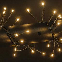 Xmas Haus Warm White Seed LED Multifunction Green Cable Cluster Light 6m - Size: 600 x 50 x 50cm - Wilko - thumbnail 4