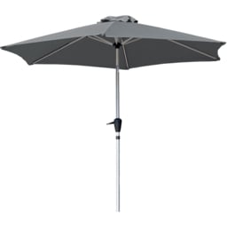 GlamHaus Dark Grey Tilting Garden Parasolwith Crank Handle 2.7m - Wilko - thumbnail 1