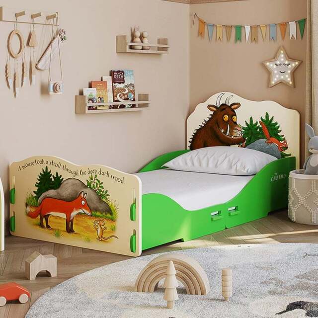 Kidsaw Gruffalo Green and Cream Toddler Bed - Wilko - image 1