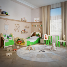 Kidsaw Gruffalo Green and Cream Toddler Bed - Wilko - thumbnail 7