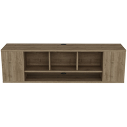 Decorotika Paldi 6 Shelf Oud Floating TV Unit - Size: 38.8 x 135 x 35.2cm - Brown - Wilko - thumbnail 5
