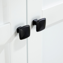Home Source Belle Vue 2 Door Single Drawer White Wardrobe with Hanging Rail - Size: 2 Door, Single Drawer - Wilko - thumbnail 6