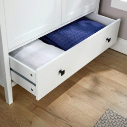 Home Source Belle Vue 2 Door Single Drawer White Wardrobe with Hanging Rail - Size: 2 Door, Single Drawer - Wilko - thumbnail 5