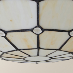 ValueLights Cortez Tiffany Style Traditional Cream Pendant Light Shade - Size: 14 x 30 x 30cm - Wilko - thumbnail 4