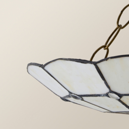 ValueLights Cortez Tiffany Style Traditional Cream Pendant Light Shade - Size: 14 x 30 x 30cm - Wilko - thumbnail 5