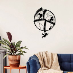 Decortie Black Minimalist Metal Modern Free Soul Wall Art - Size: 57 x 40 x 4cm - Wilko - thumbnail 3