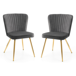 Julian Bowen Cannes Set of 2 Grey Dining Chairs - Wilko - thumbnail 3