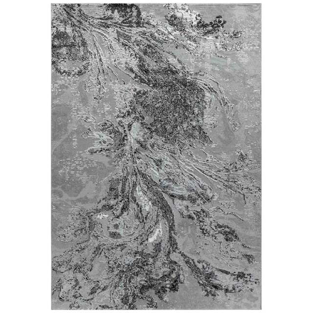 Desire Rugs Serenity Black Abstract Water Grunge Texture Rug 120 x 170cm - Wilko - image 1