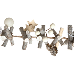 The Seasonal Gift Co. White Frosted Twig Garland 100cm - Size: 115 x 9 x 9cm - Grey - Wilko - thumbnail 3