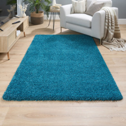 My Rug Teal Rug 140 x 200cm - Size: 140 x 200 x 2cm - Blue - Wilko - thumbnail 3