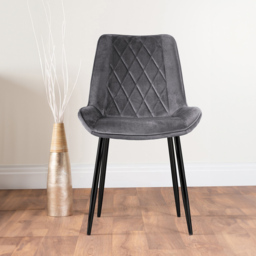 Furniturebox Arona Cesano Marble Effect 4 Seater Dining Set White Black and Grey - Wilko - thumbnail 4