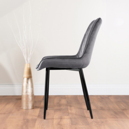 Furniturebox Arona Cesano Marble Effect 4 Seater Dining Set White Black and Grey - Wilko - thumbnail 5
