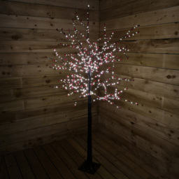 Samuel Alexander Warm White LED Pre Lit Black Twig Artificial Christmas Tree with Red Berries 6ft - Wilko - thumbnail 7