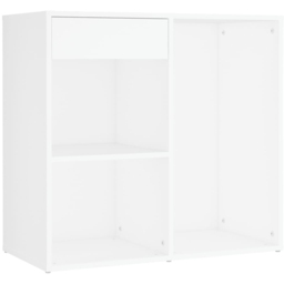 vidaXL White Single Drawer Dressing Table with LED Mirror and 2 Cabinets - Size: 140 x 60 x 40cm - Wilko - thumbnail 5