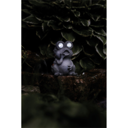 Luxform Solar Powered LED Stone Frog Light - Size: 10 x 11 x 15.5cm - Grey - Wilko - thumbnail 4