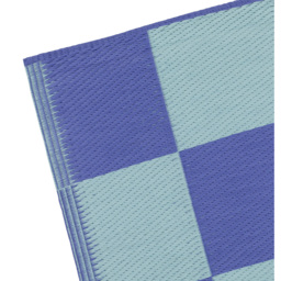 furn. Blue Checkerboard Recycled Outdoor Rug 120 x 180cm - Wilko - thumbnail 4