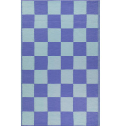 furn. Blue Checkerboard Recycled Outdoor Rug 120 x 180cm - Wilko - thumbnail 3