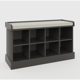 GFW Kempton Grey Shoe Bench - Size: 34 x 97 x 56cm - Wilko - thumbnail 3