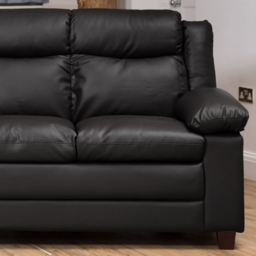 Standish 3 Seater Black Bonded Leather Sofa - Artemis Home - Wilko - thumbnail 4