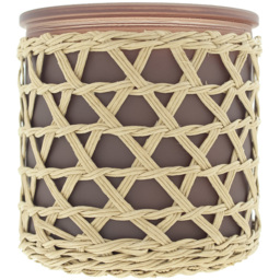 French Connection Bamboo Collection Black Cherry and Cedarwood Scented Candle - Size: 10.1 x 10 x 9.2cm - n/a - Wilko