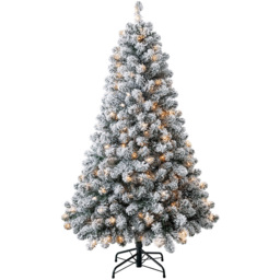 Evergreen Classics Snowy Oxford Pine Pre-Lit Artificial Christmas Tree 6ft - Wilko - thumbnail 4