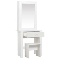 Evelyn Single Drawer White Dressing Table Set with Sliding Mirror - Size: 39 x 73 x 170cm - Birlea - Wilko - thumbnail 5