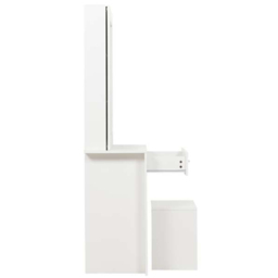 Evelyn Single Drawer White Dressing Table Set with Sliding Mirror - Size: 39 x 73 x 170cm - Birlea - Wilko - thumbnail 4