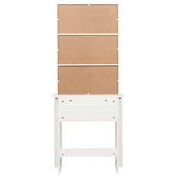 Evelyn Single Drawer White Dressing Table Set with Sliding Mirror - Size: 39 x 73 x 170cm - Birlea - Wilko - thumbnail 6