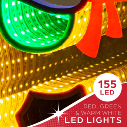 The Christmas Workshop 155 Multicolour LED Reindeer Double Sided Infinity Light 28cm - Size: 27 x 16.5 x 3.5cm - Wilko - thumbnail 6