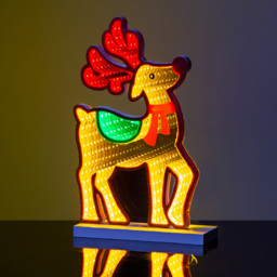 The Christmas Workshop 155 Multicolour LED Reindeer Double Sided Infinity Light 28cm - Size: 27 x 16.5 x 3.5cm - Wilko - thumbnail 4