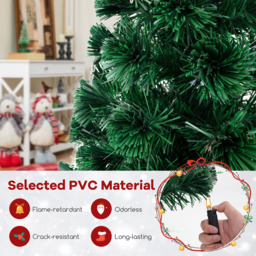 Costway 18 String Light Fibre Optic Pre-Lit Artificial Christmas Tree 5ft - Green - Wilko - thumbnail 7