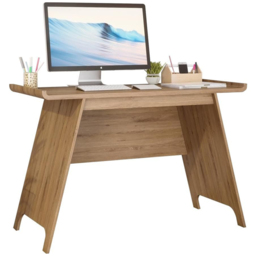 Teknik Office Baylor Trestle Beaufort Desk Oak Finish - Size: 120 x 55 x 77cm - Brown - Wilko - thumbnail 3