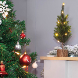 St Helens LED Green Finish Decorative Christmas Tree - Size: 300 x 60 x 60cm - Wilko - thumbnail 3