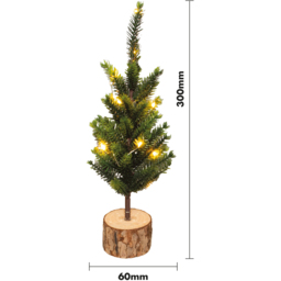 St Helens LED Green Finish Decorative Christmas Tree - Size: 300 x 60 x 60cm - Wilko - thumbnail 6