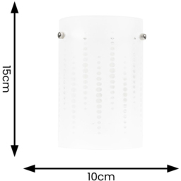 ValueLights Elsie Vertical Spot Frosted Glass Small Shade - Size: 15 x 10 x 10cm - White - Wilko - thumbnail 5