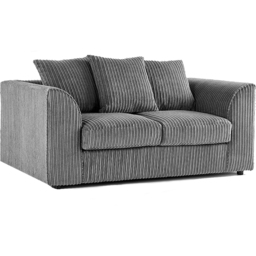 Luxor 4 Seater Grey Jumbo Cord Scatter Back Sofa Suite - Wilko - thumbnail 4