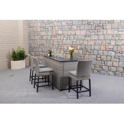 New Hampshire 4 Seater Bar Set - Grey - Malay Deluxe - Wilko - thumbnail 6