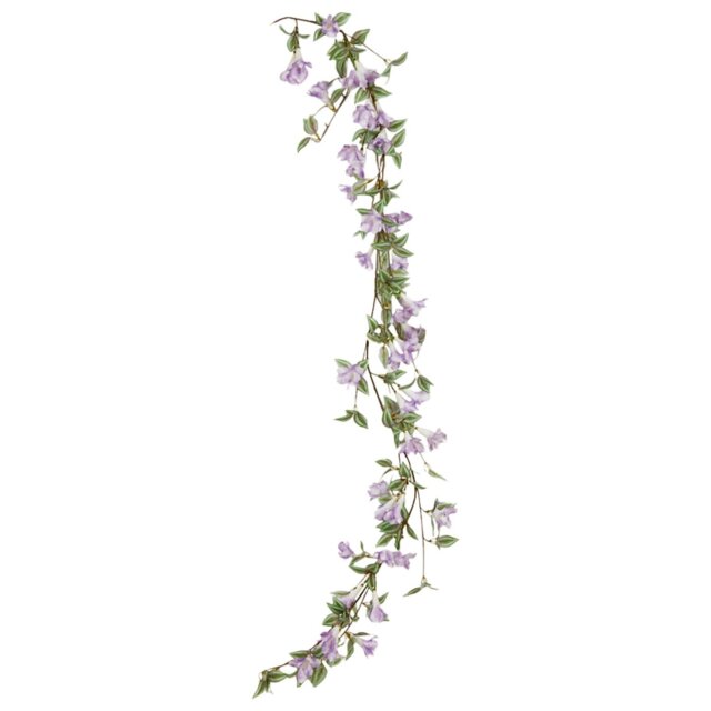 Morning Glory Garland - Green and Purple - Wilko - image 1