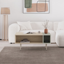 Decortie Mona 4 Shelf Ash Green Sonoma Oak Coffee Table - Size: 45 x 100 x 60cm - Cream - Wilko - thumbnail 6
