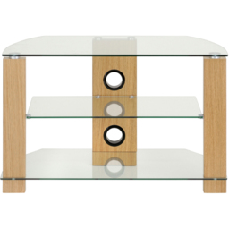 TTAP Vision 2 Shelf Oak TV Stand 800mm - Size: 50.3 x 80 x 40cm - Brown - Wilko - thumbnail 4