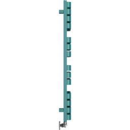 Terma Warp S Matt Teal Heated Towel Rail 2605 BTU 1110 x 500mm - Size: 111 x 50 x 11.2cm - Blue - Wilko - thumbnail 5