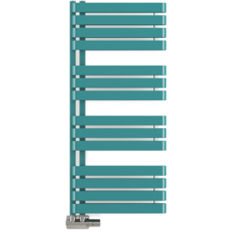 Terma Warp S Matt Teal Heated Towel Rail 2605 BTU 1110 x 500mm - Size: 111 x 50 x 11.2cm - Blue - Wilko - thumbnail 4