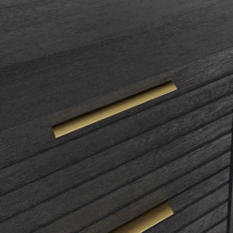 GFW Nervata 2 Door 3 Drawer Black Sideboard - Size: 39 x 116 x 72cm - Wilko - thumbnail 7