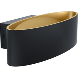 EGLO Maccacari LED Black and Gold Wall Light - Size: 7.5 x 13 x 27cm - Wilko - thumbnail 1