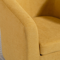 Artemis Home Millie Yellow Fabric Accent Chair - Size: Single - Wilko - thumbnail 3